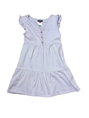 Vince Camuto Kids Dress Size 8 Purple White Stripe Ruffle Sleeve